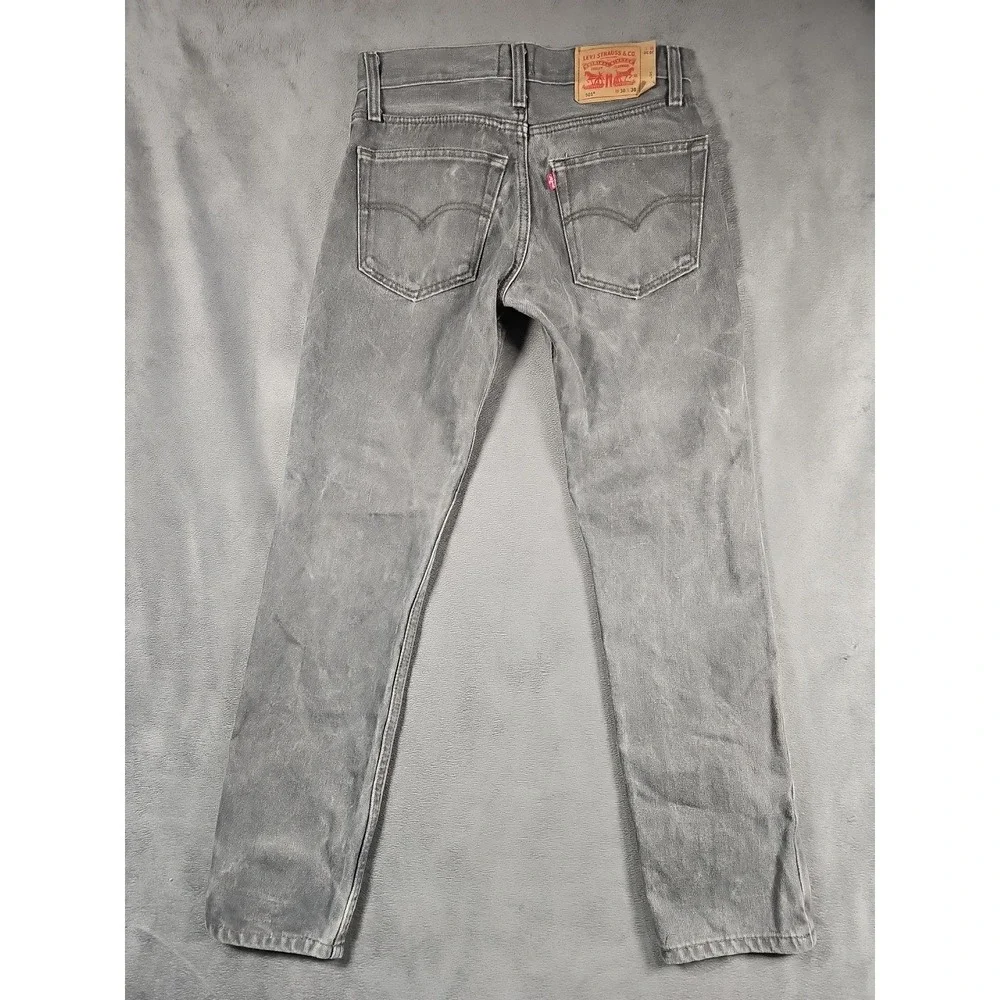 Levi's 501XX Straight‎ Leg Button Fly Jeans Grey Mens 30x30 Vintage Denim